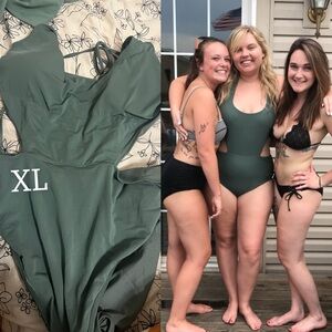 Aerie Green One Piece Bikini